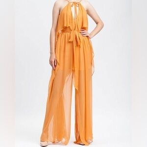 BCBG Elegant Orange Jumpsuit
